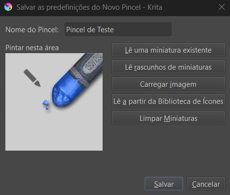 Como salvar o Brush no Krita