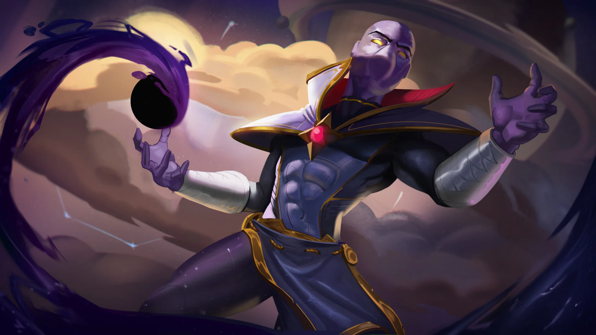 Splash arte de um personagem autoral. Um alienigena com poderes